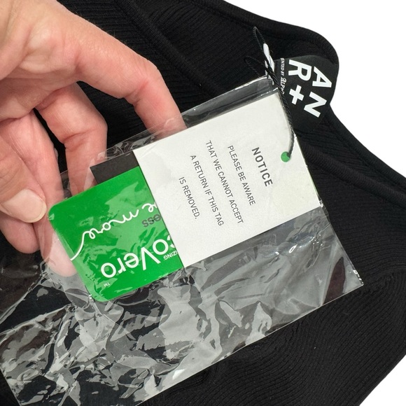 Alp N Rock | ANR+ Marie One Shoulder Eco Vero Ribbed Sweater in Black Small - Picture 7 of 9